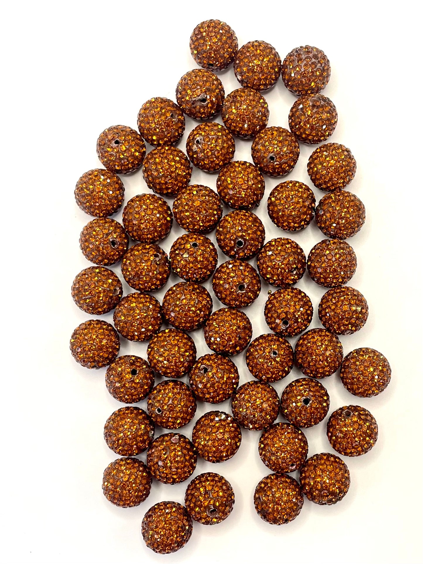 Clay  Beads with colorful Rhinestones,16mm