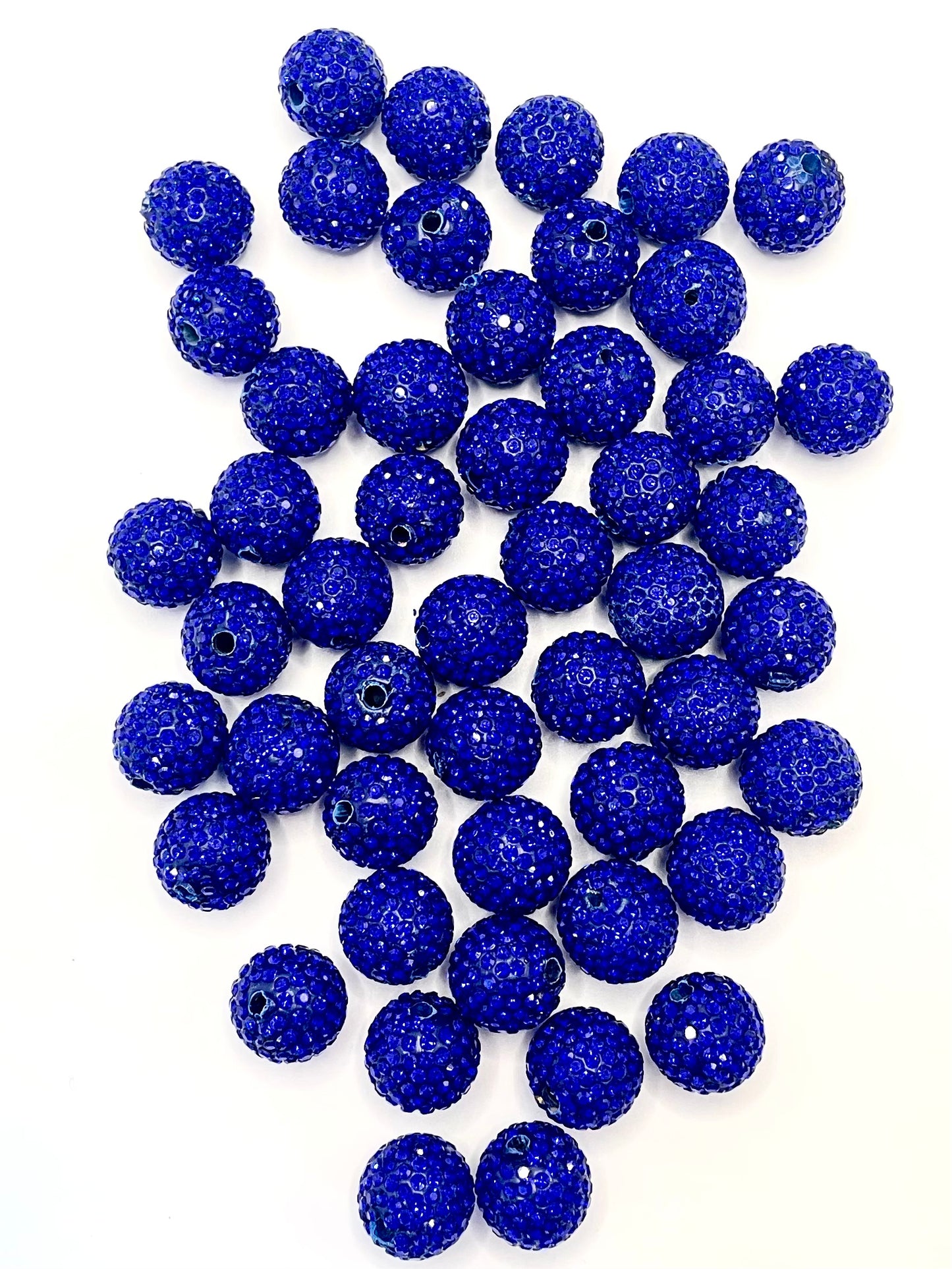 Clay  Beads with colorful Rhinestones,16mm