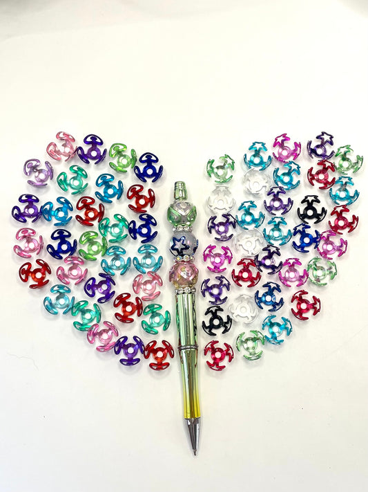 Bead Cap Star & Heart Metal Color spacers,Random Mix,16mm