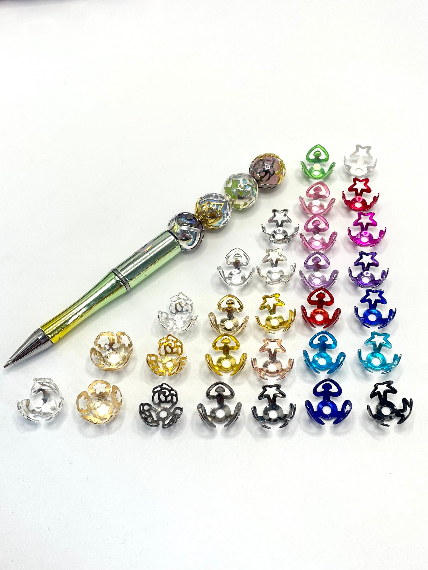 Bead Cap (Heart & star & butterfly )Shape Metal With Gold,Silver And Metal Color Heart Bead Spacer ,16mm