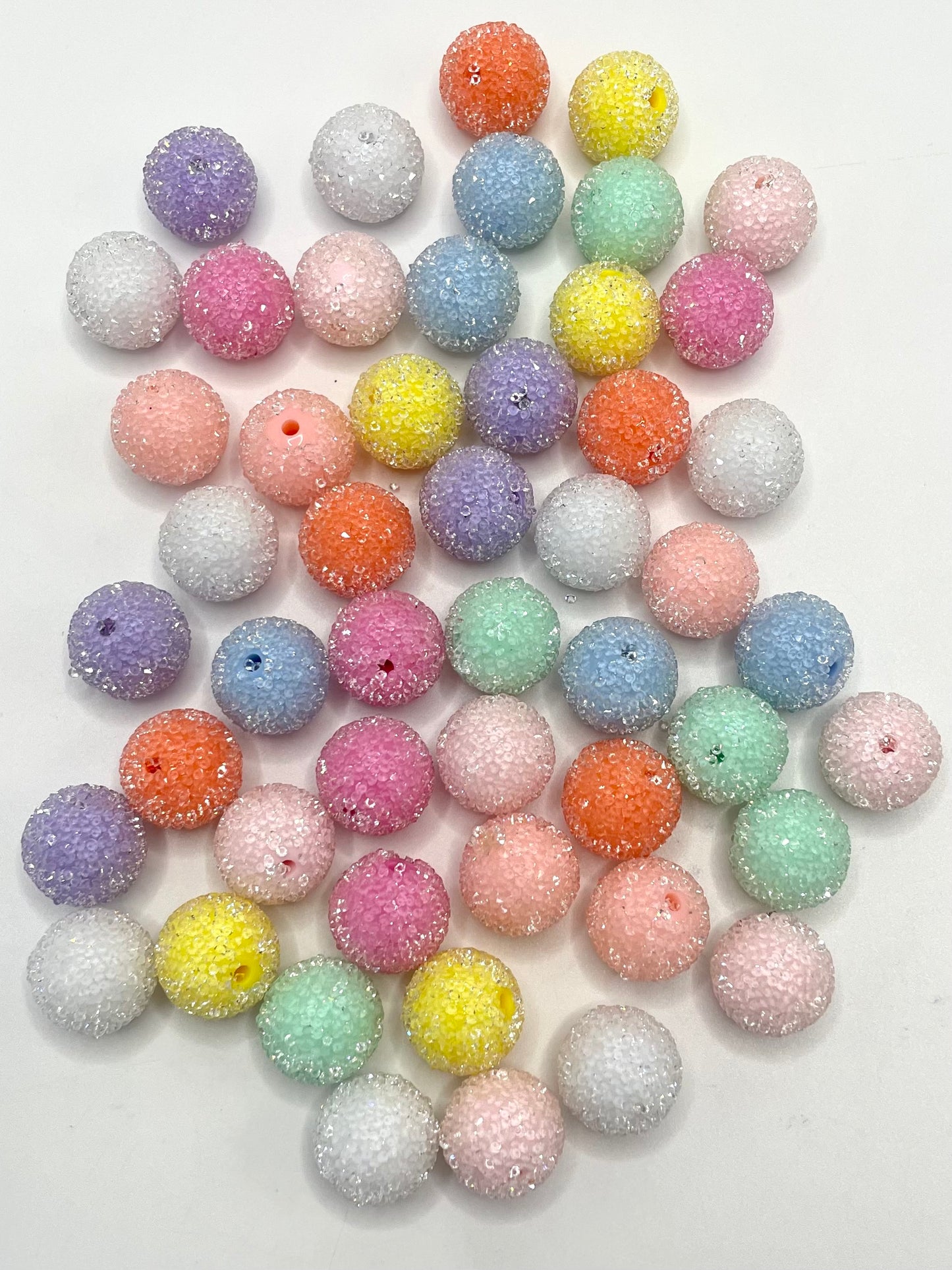 Sugar Bead Soild Round Acrylic Beads,Random Mix,16mm