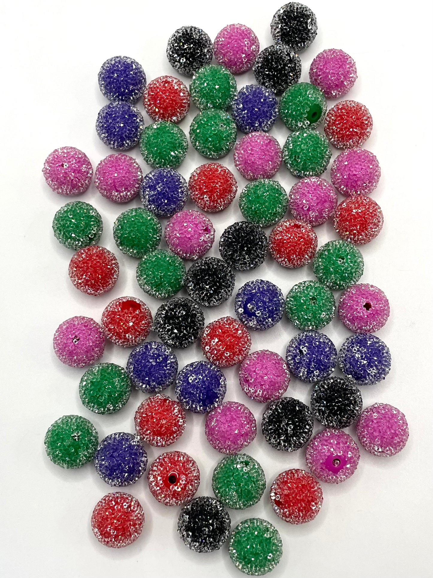 Sugar Bead Soild Round Acrylic Beads,Random Mix,16mm