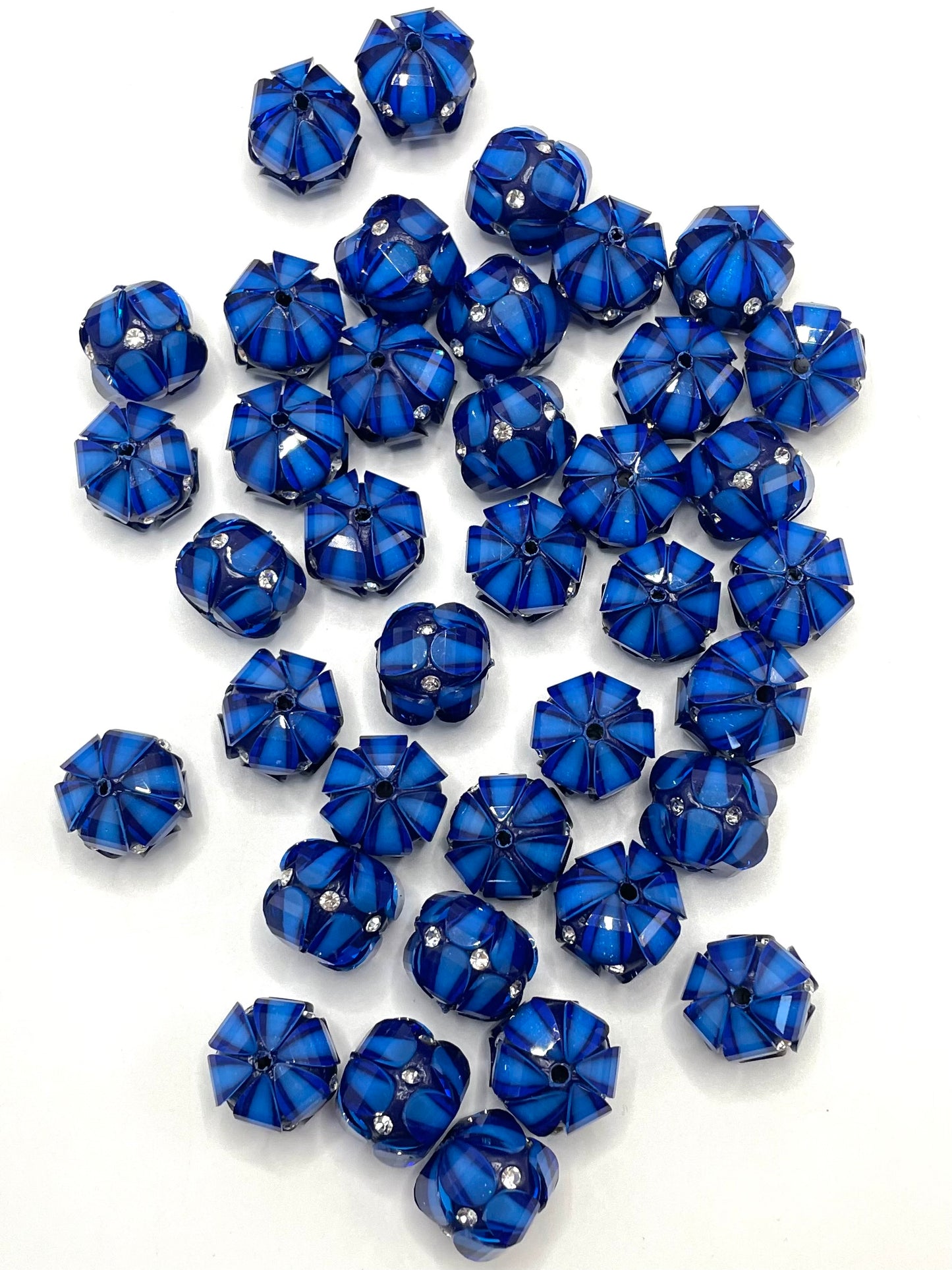 Lantern Bead Fancy Lantern Bead Translucent Lantern Acrylic Beads With Rhinestone ,Random Mix,17mm Fancy-12