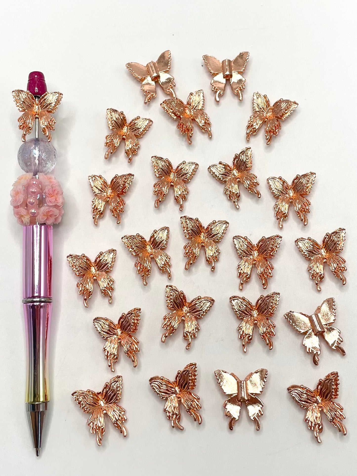 Metal butterfly accessories silver & gold & rose gold,Random Mix