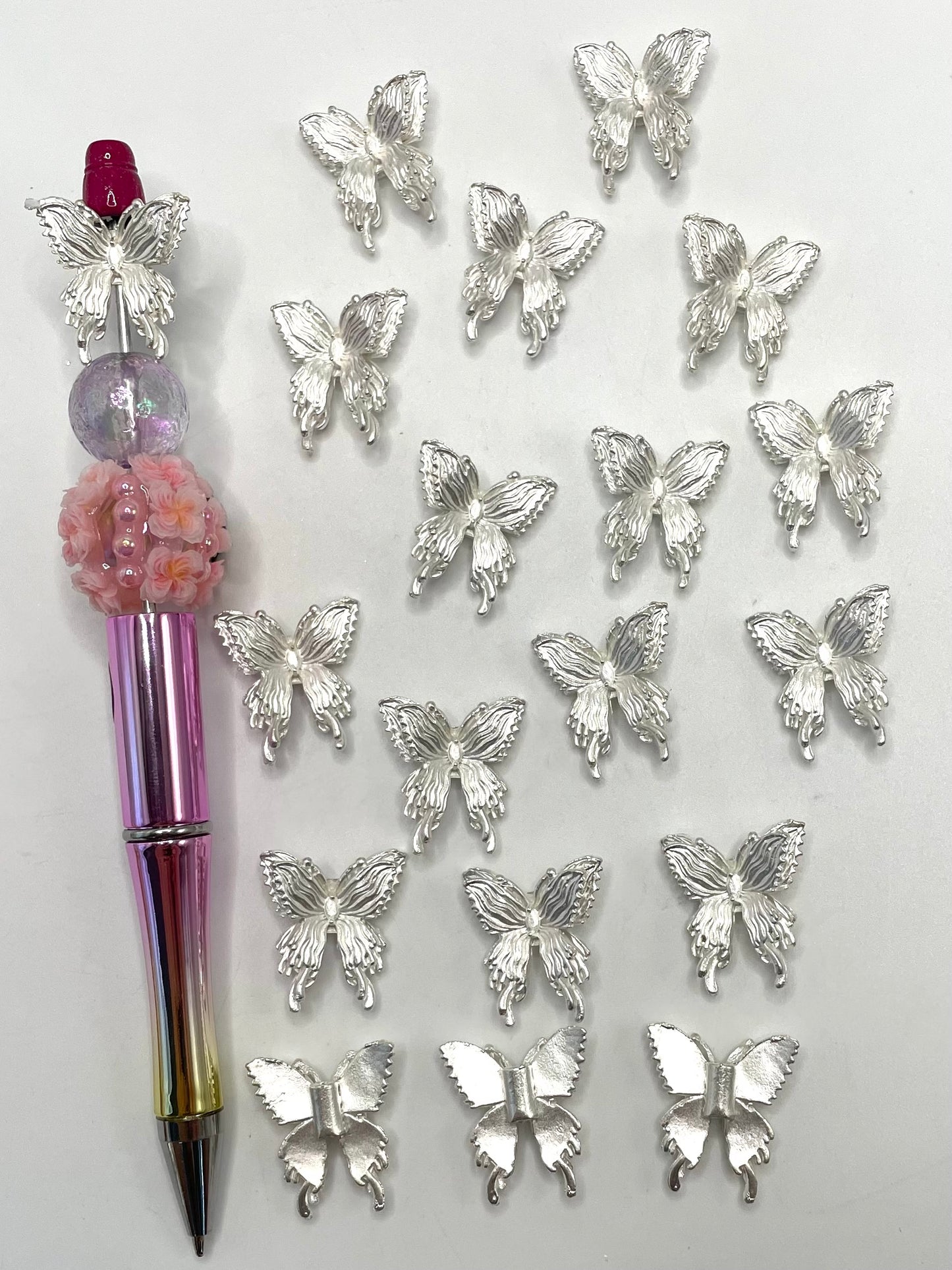 Metal butterfly accessories silver & gold & rose gold,Random Mix