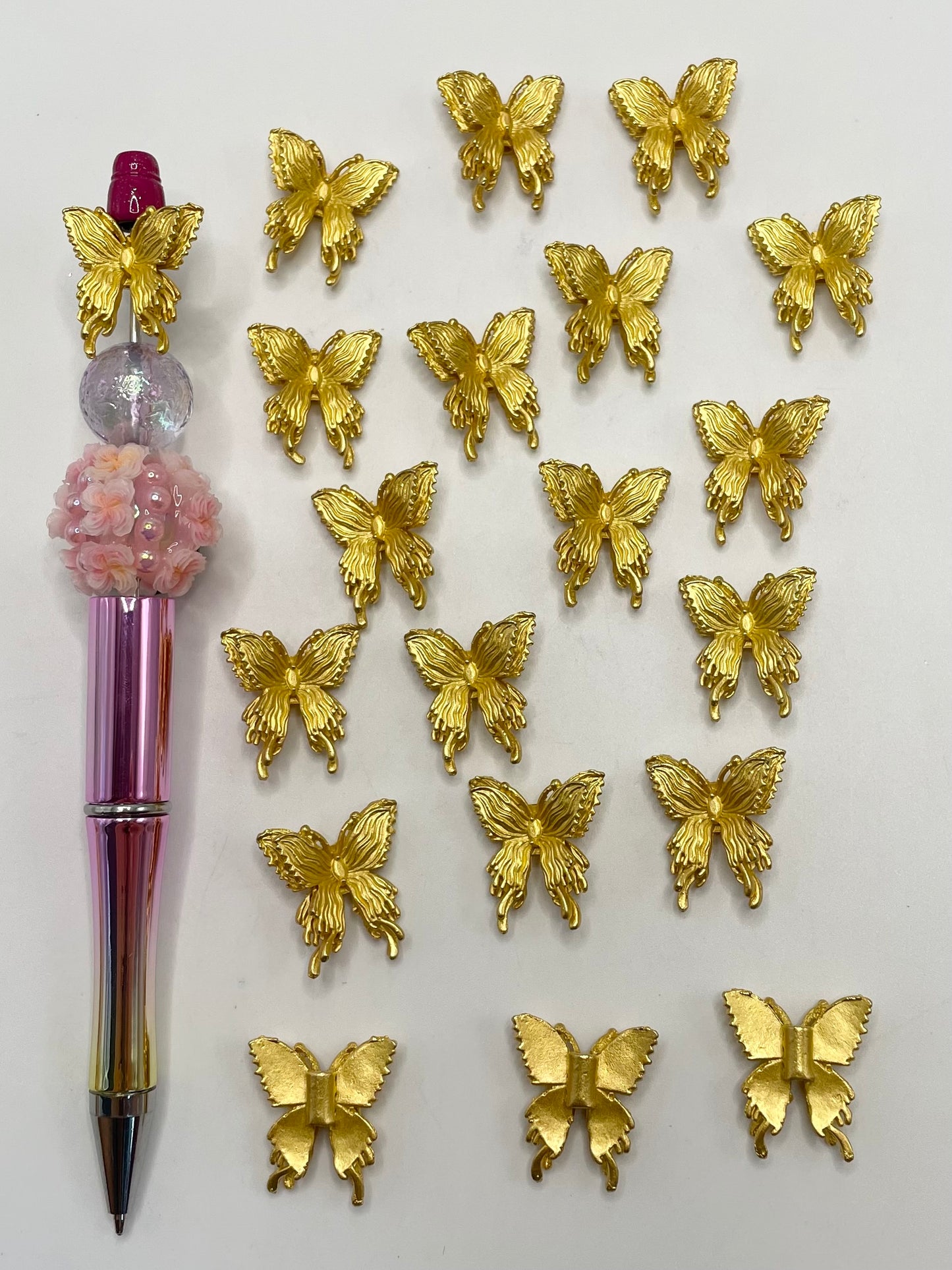 Metal butterfly accessories silver & gold & rose gold,Random Mix