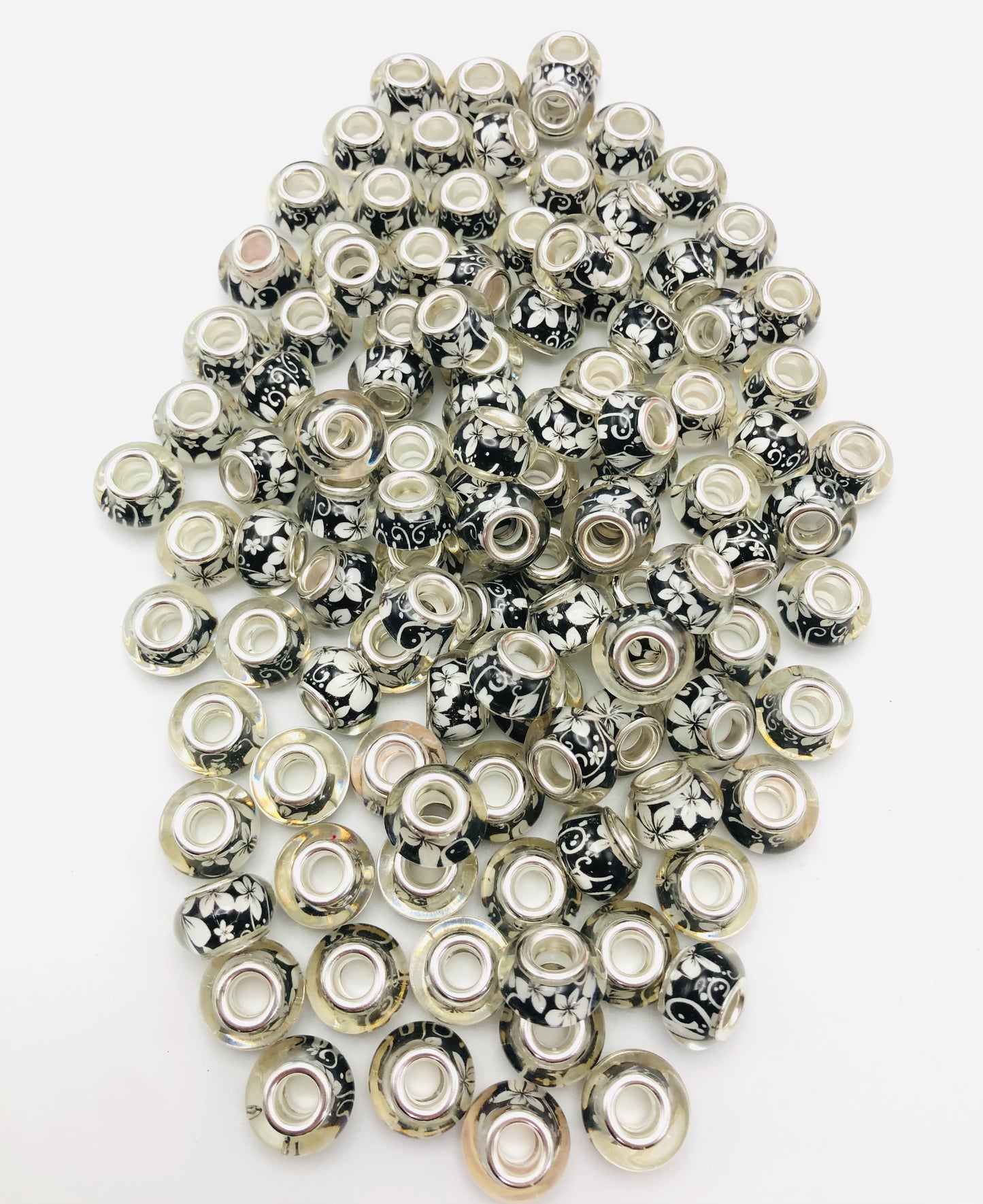 spacer Acrylic gasket Metal hole gasket multi-style multi-pattern Acrylic bead Random Mix 14mm