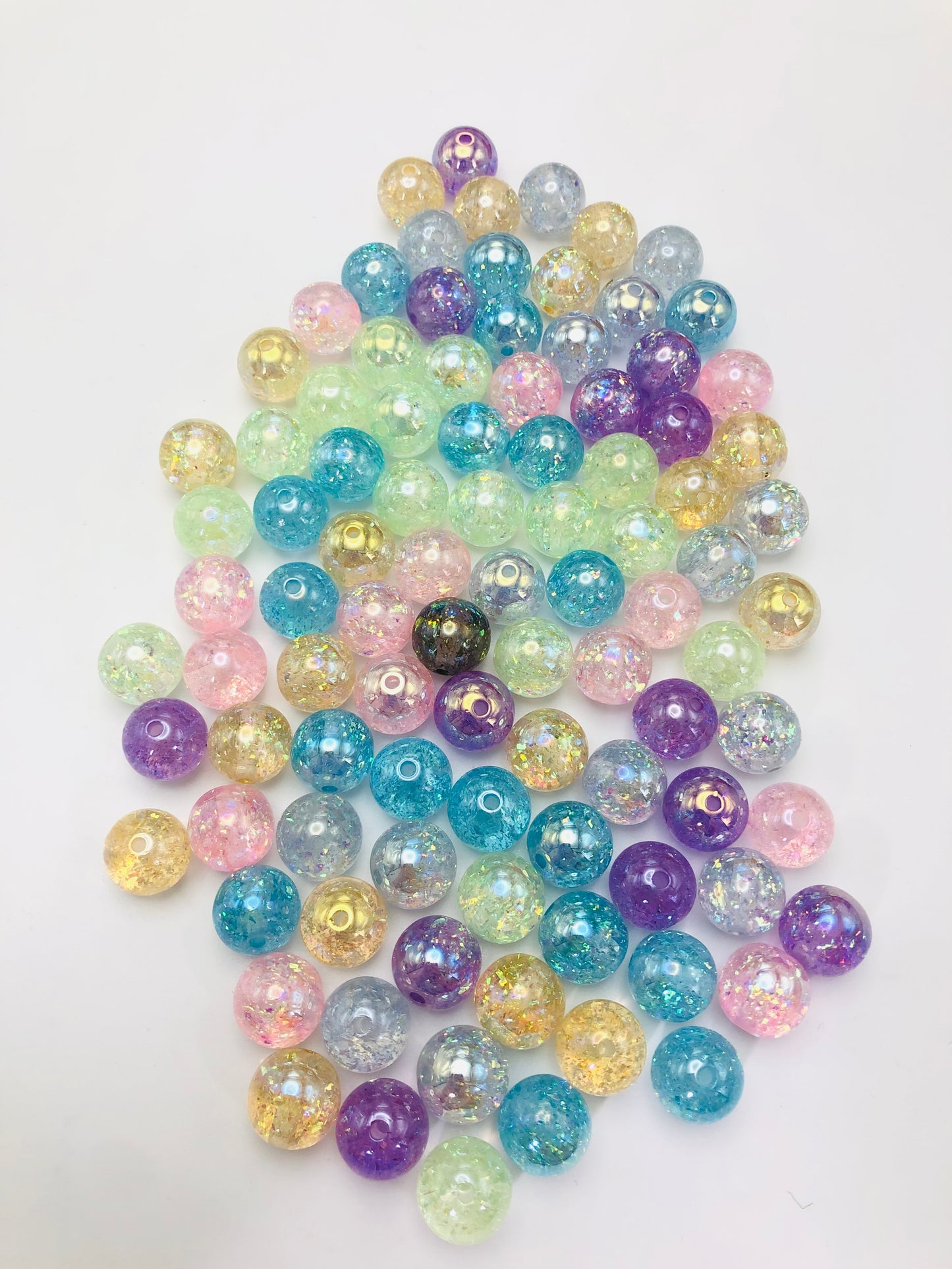 acrylic glitter Bead Colorful acrylic beads 16mm Random Mix