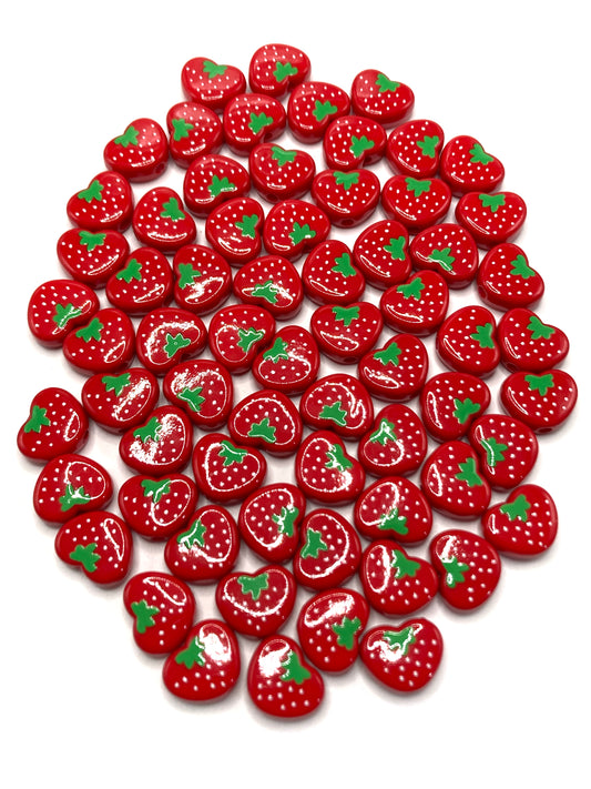 Acrylic Strawberry beads Round beads 22mm