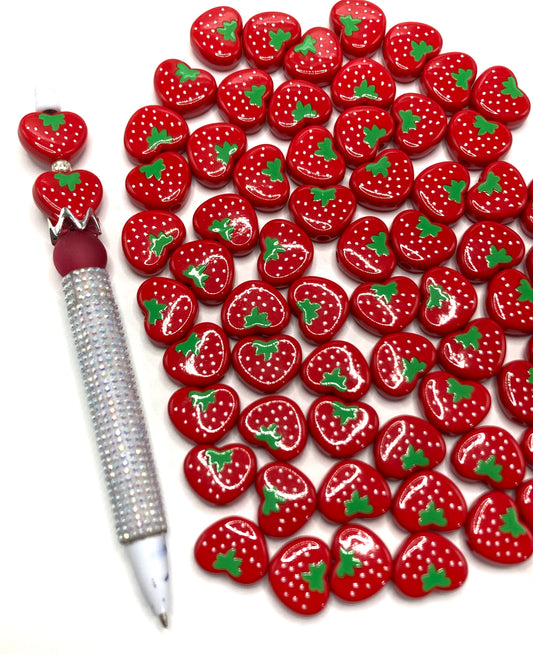 Acrylic Strawberry beads Round beads 22mm