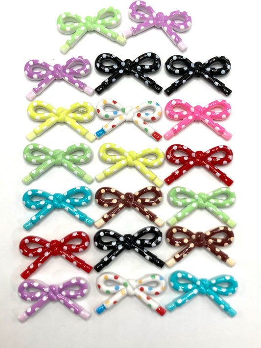 Acrylic bow Dot-shaped bow Chocolate bow Bows Candy Belt bow DIY beading project 47mm