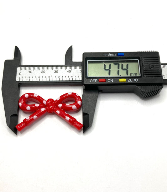 Acrylic bow Dot-shaped bow Chocolate bow Bows Candy Belt bow DIY beading project 47mm