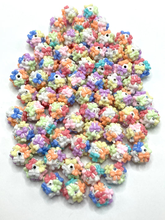 Acrylic bow-shaped clay beads Colored bow tie 18mm