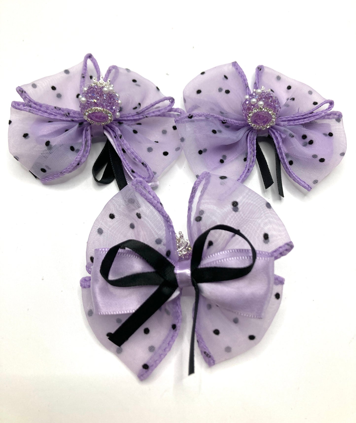 bow Lace bow Silk bow tie Striped purple bow Crown Sugar Chain