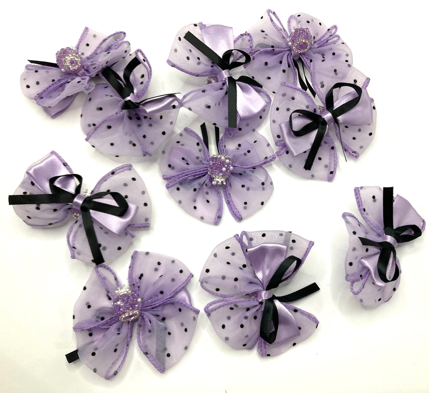 bow Lace bow Silk bow tie Striped purple bow Crown Sugar Chain
