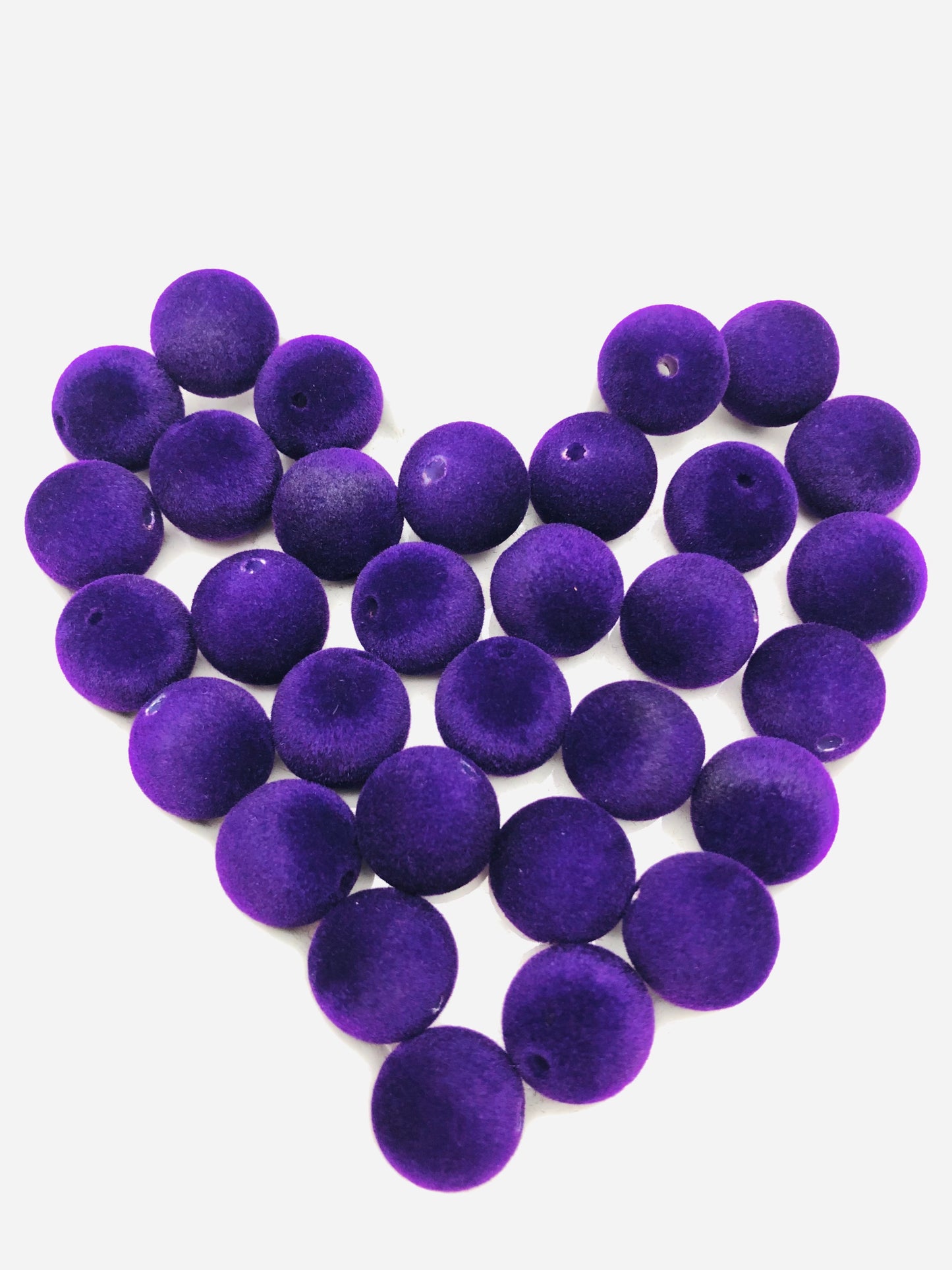 Flock bead flocking Colored flocked beads Fuzzy bead 16mm Random Mix