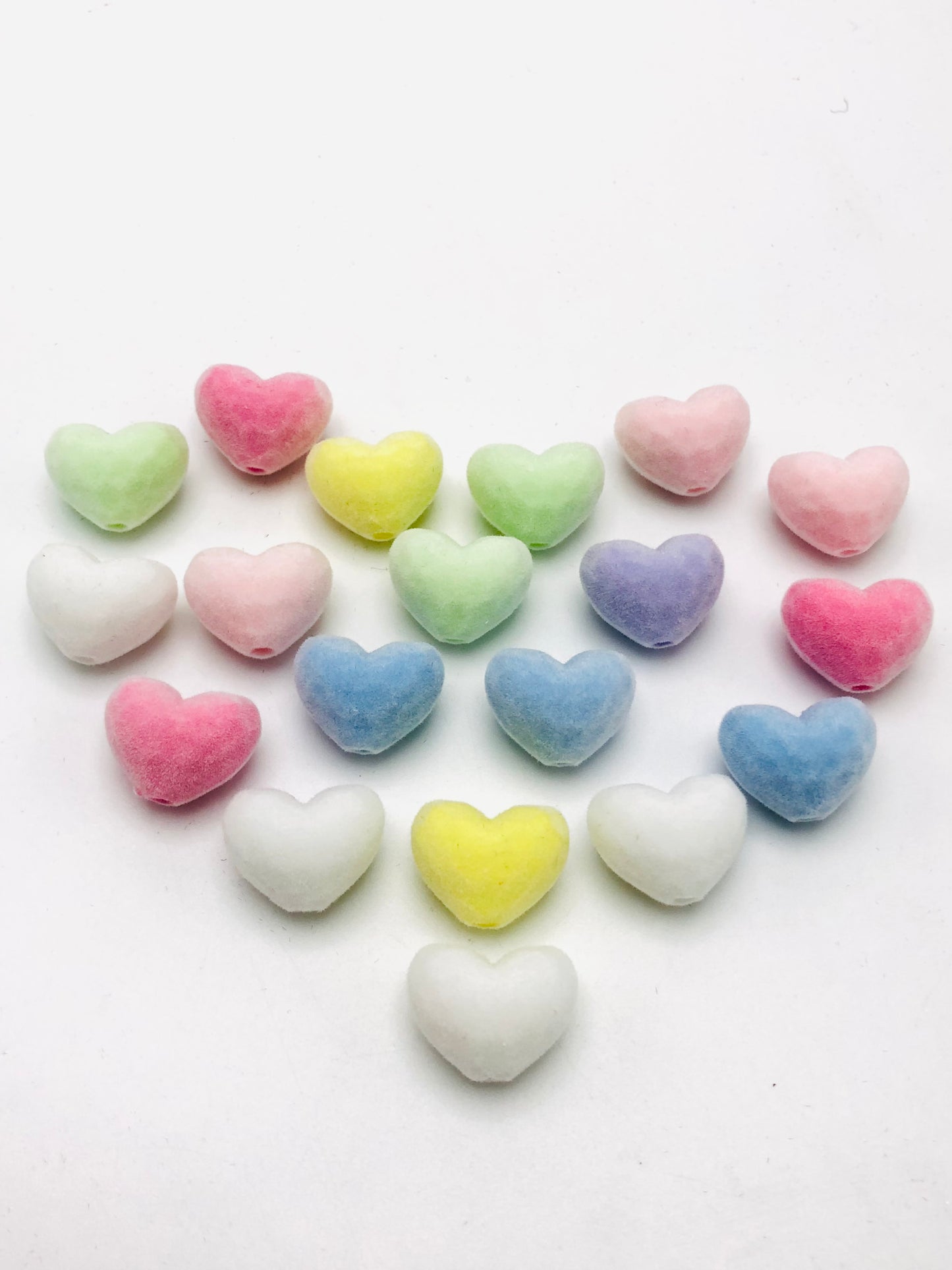 acrylic Love bead Heart shaped acrylic beads Random Mix 18mm