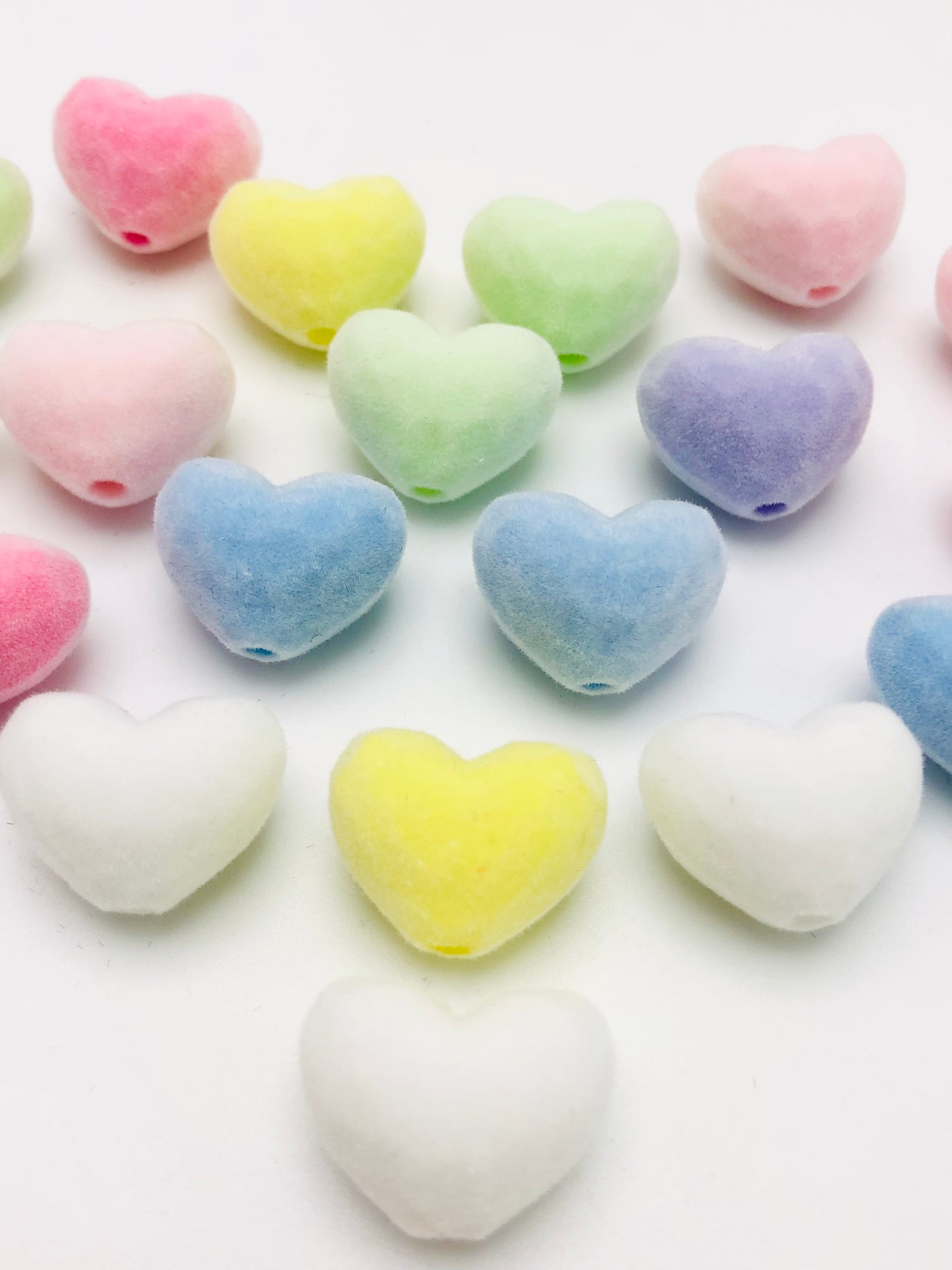 acrylic Love bead Heart shaped acrylic beads Random Mix 18mm