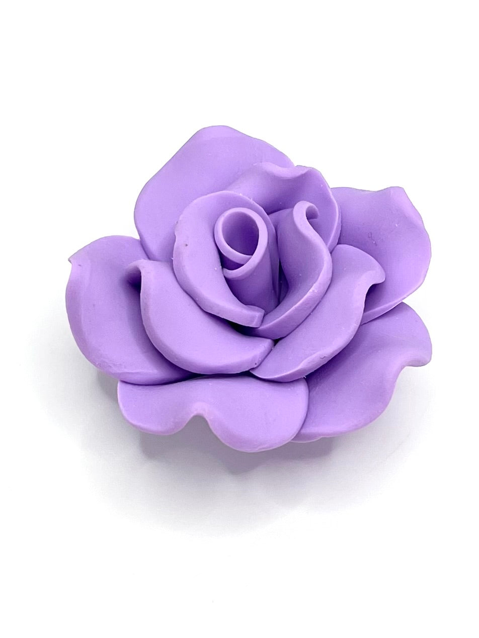 Soild Color Fancy Bead Polymer Soft Clay Rose Flower Beads Series,40mm