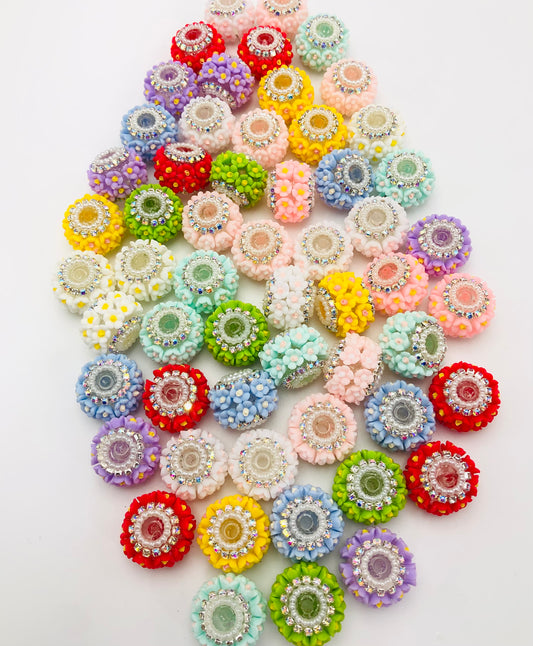 Flower bead Double flower Chain Acrylic flower beads Random Mix 20mm