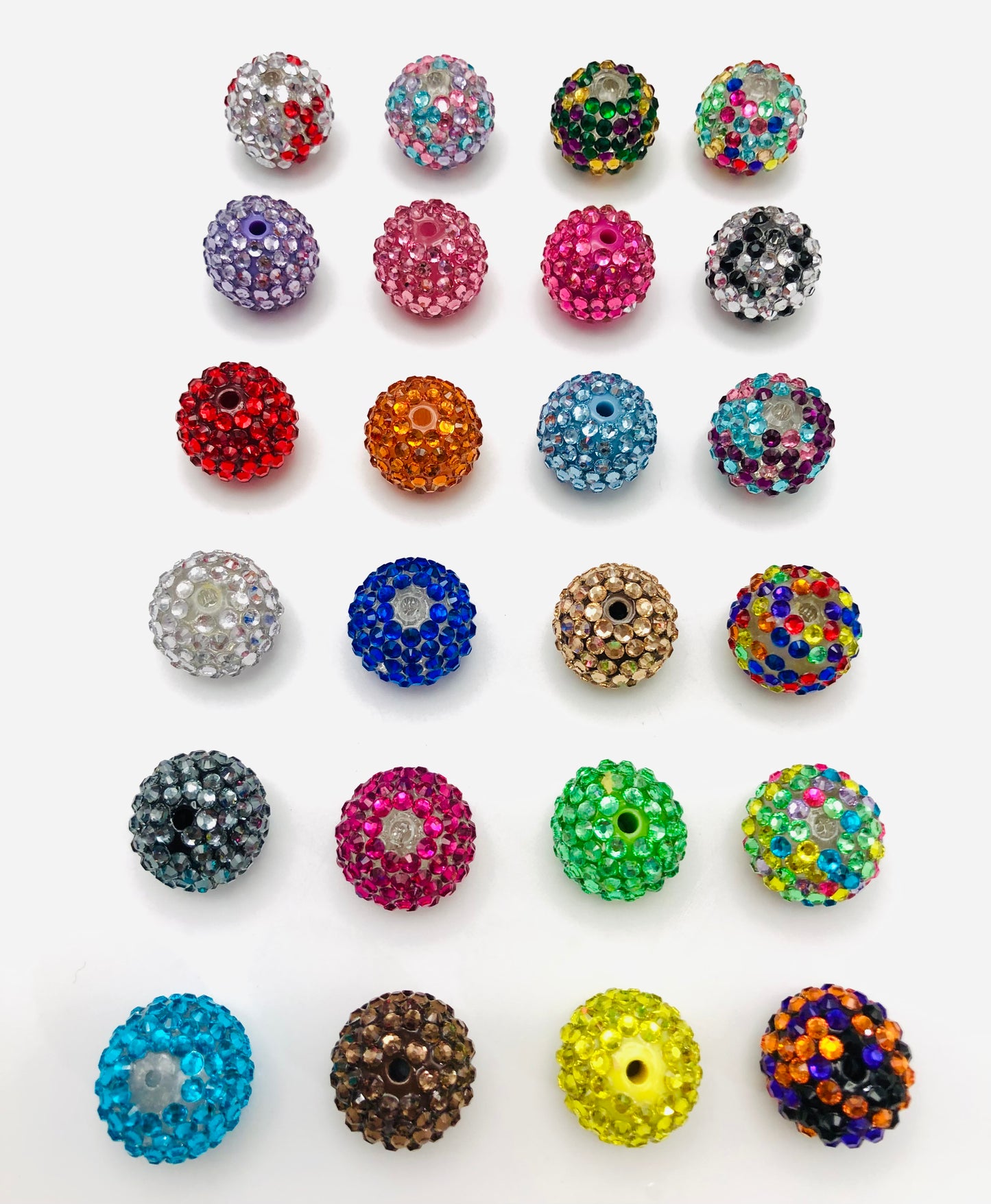 Merman scale Rhinestones Bead Multi-colored Rhinestones with Clear Acrylic Beads,Random Mix,20mm (optional Color)