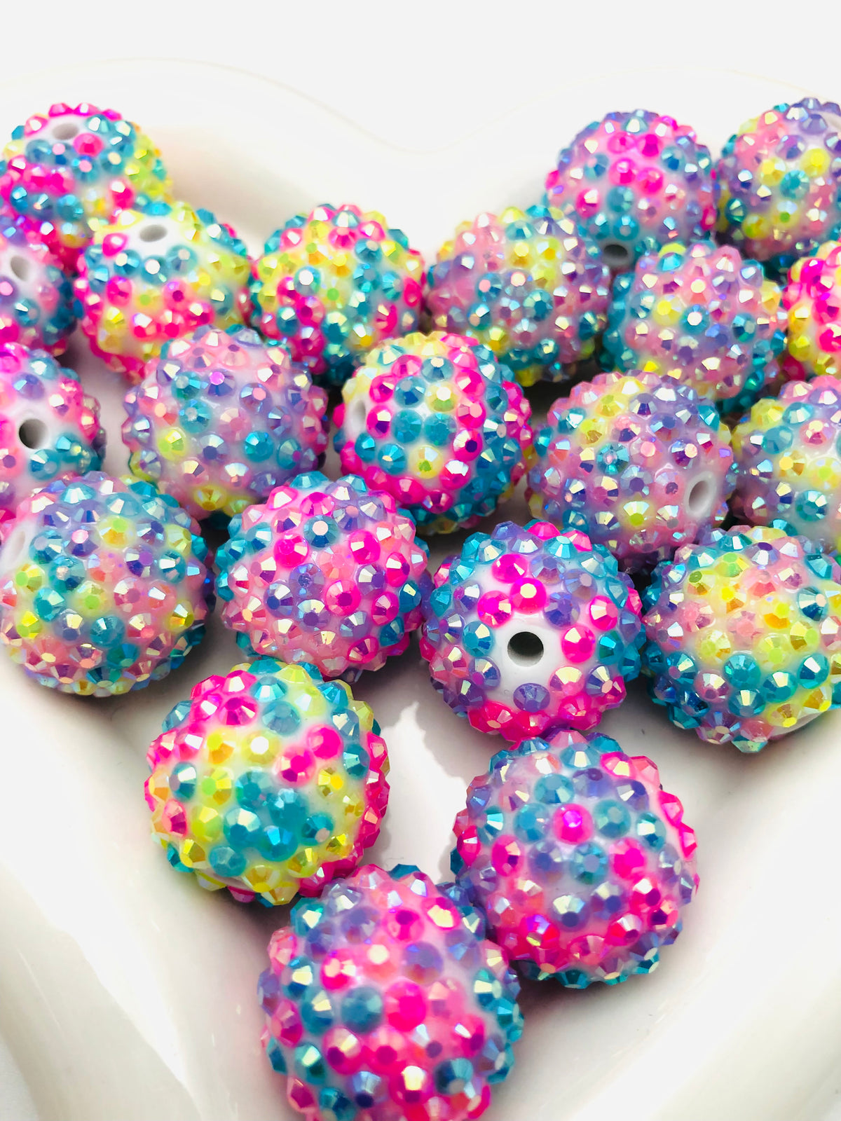 One Colorful R Bead Chroma Multicolor Rhinestone Bead,Random Mix,20mm – Wonder Life Mart
