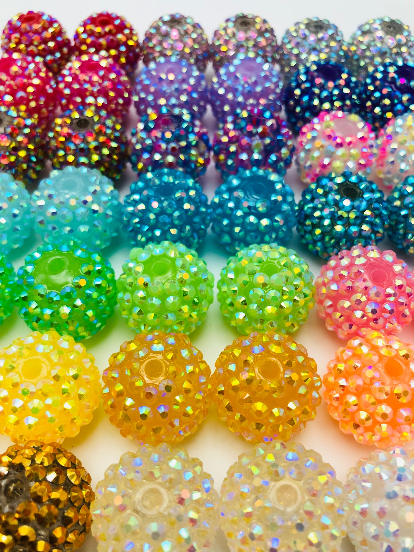 Chroma Multicolor Rhinestone Bead,Random Mix,20mm