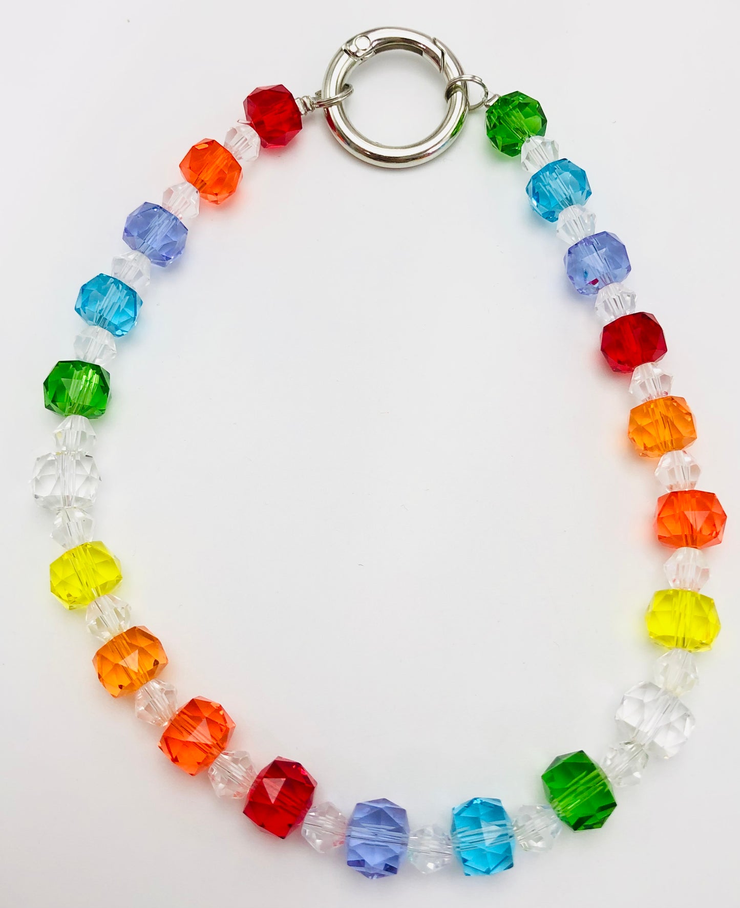 Gemstone chain multicolored Gem Cell phone chain strap Key chain