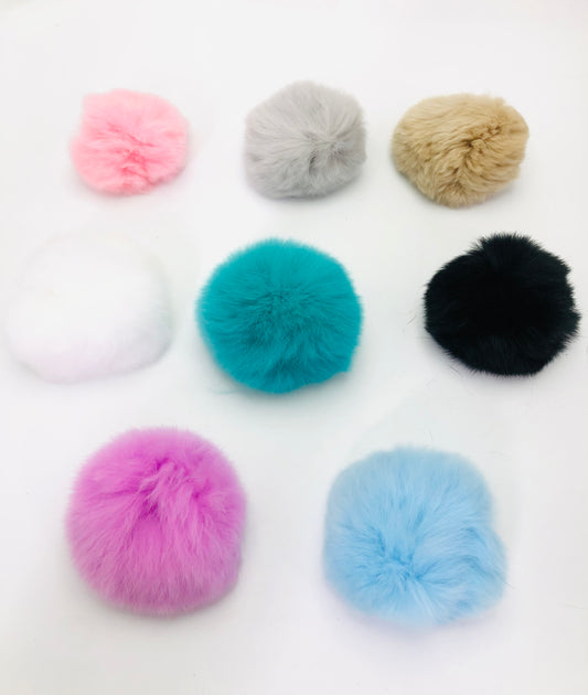 Fuzzy pendant Fuzzy ball diy Rabbit hair pom pom 6mm ,Random Mix