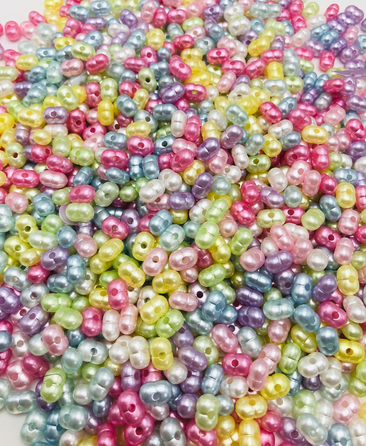 acrylic Jelly bean beads Lentil beads Pea beads 8mm Random Mix