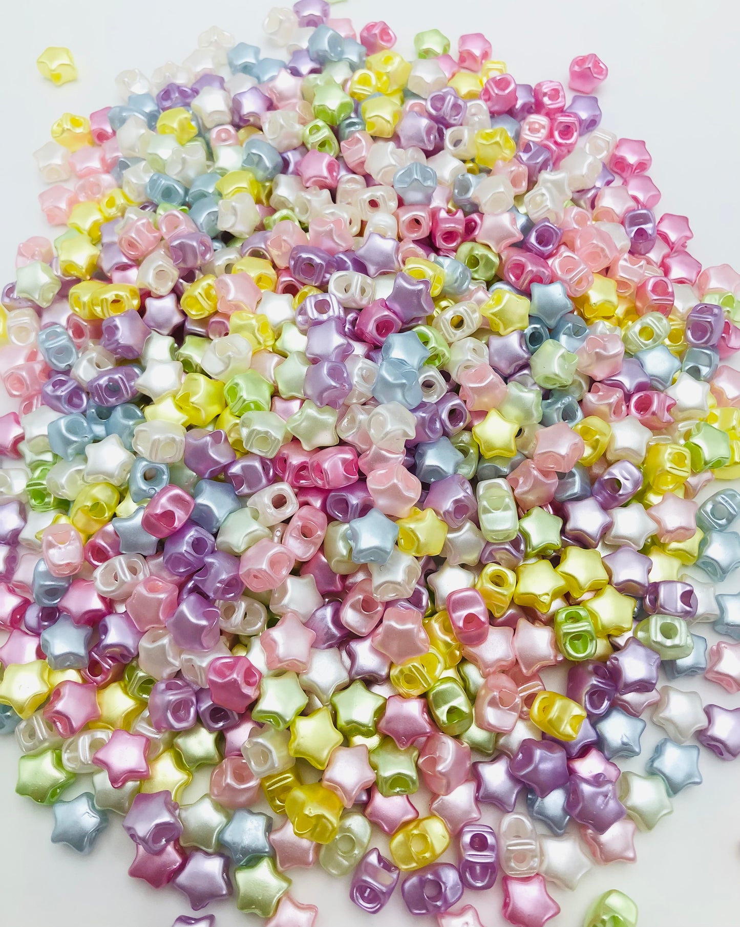 acrylic starlet Star multicolor Transparent and solid color 9.5mm Random Mix