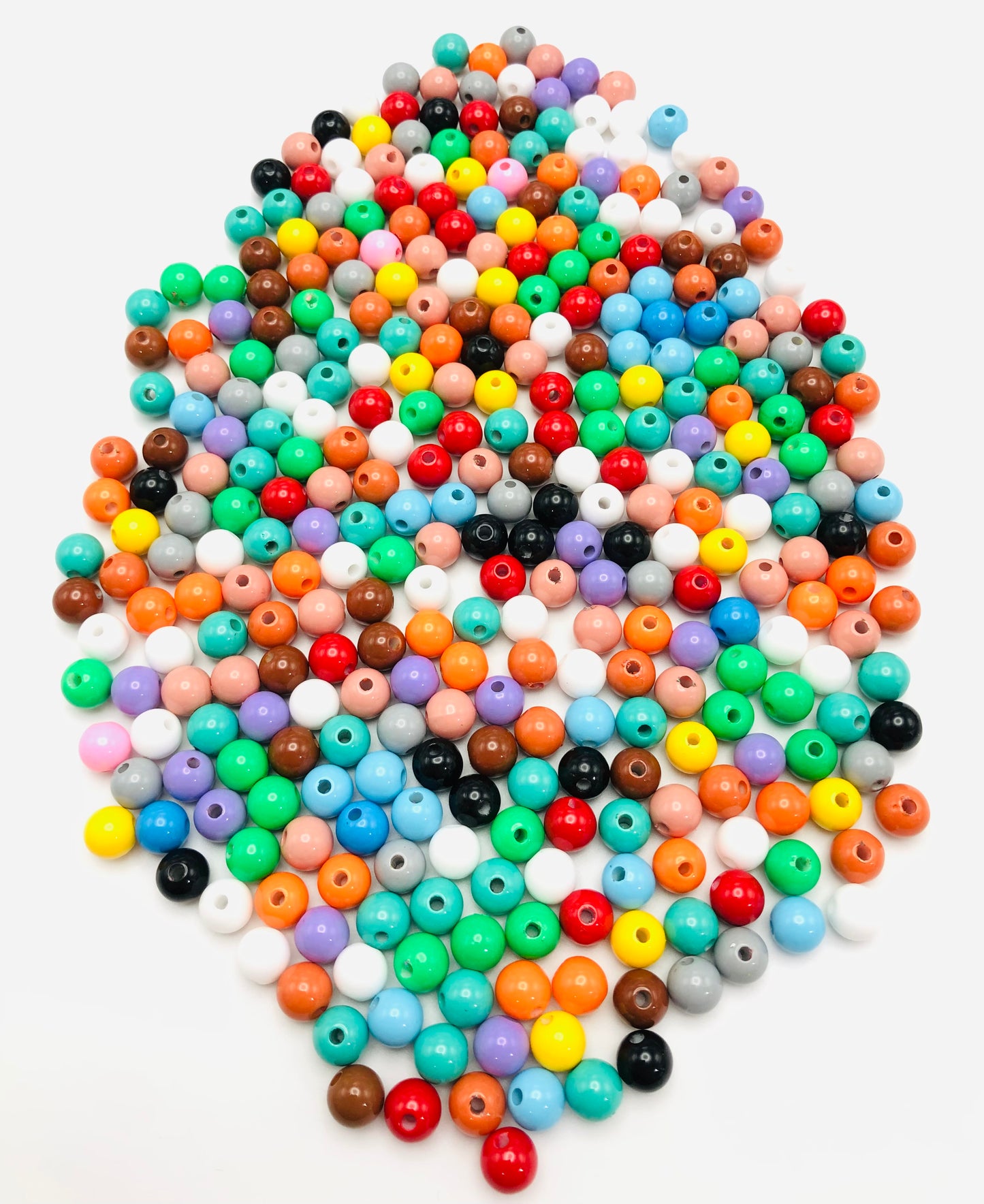 colorful acrylic bead Bean bead Random Mix 8mm