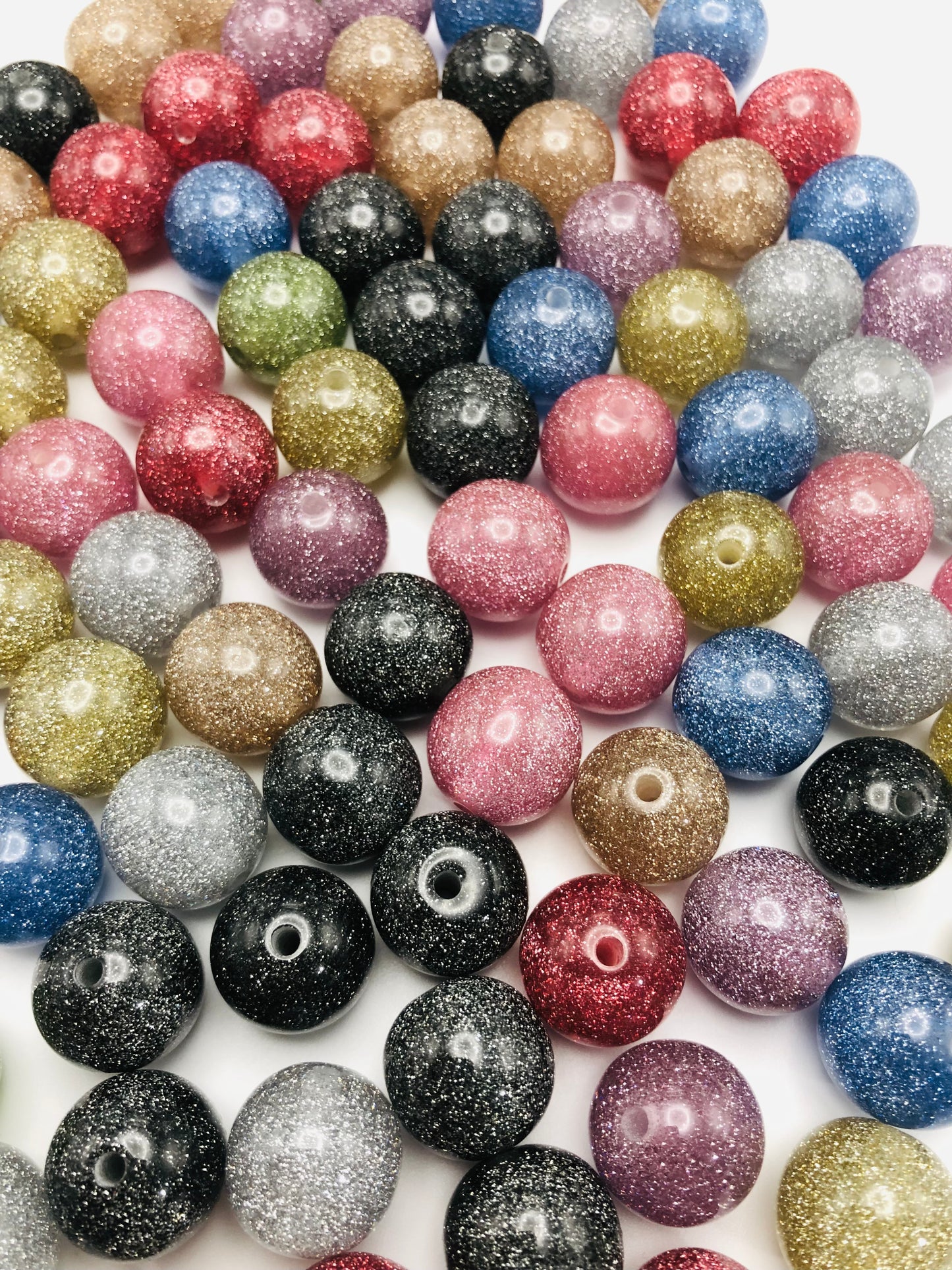 Acrylic bead glitter Colorful acrylic beads 16mm Random Mix