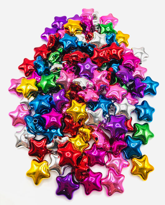 Star bead Star series variety multi-style Five-pointed star beads 22mm