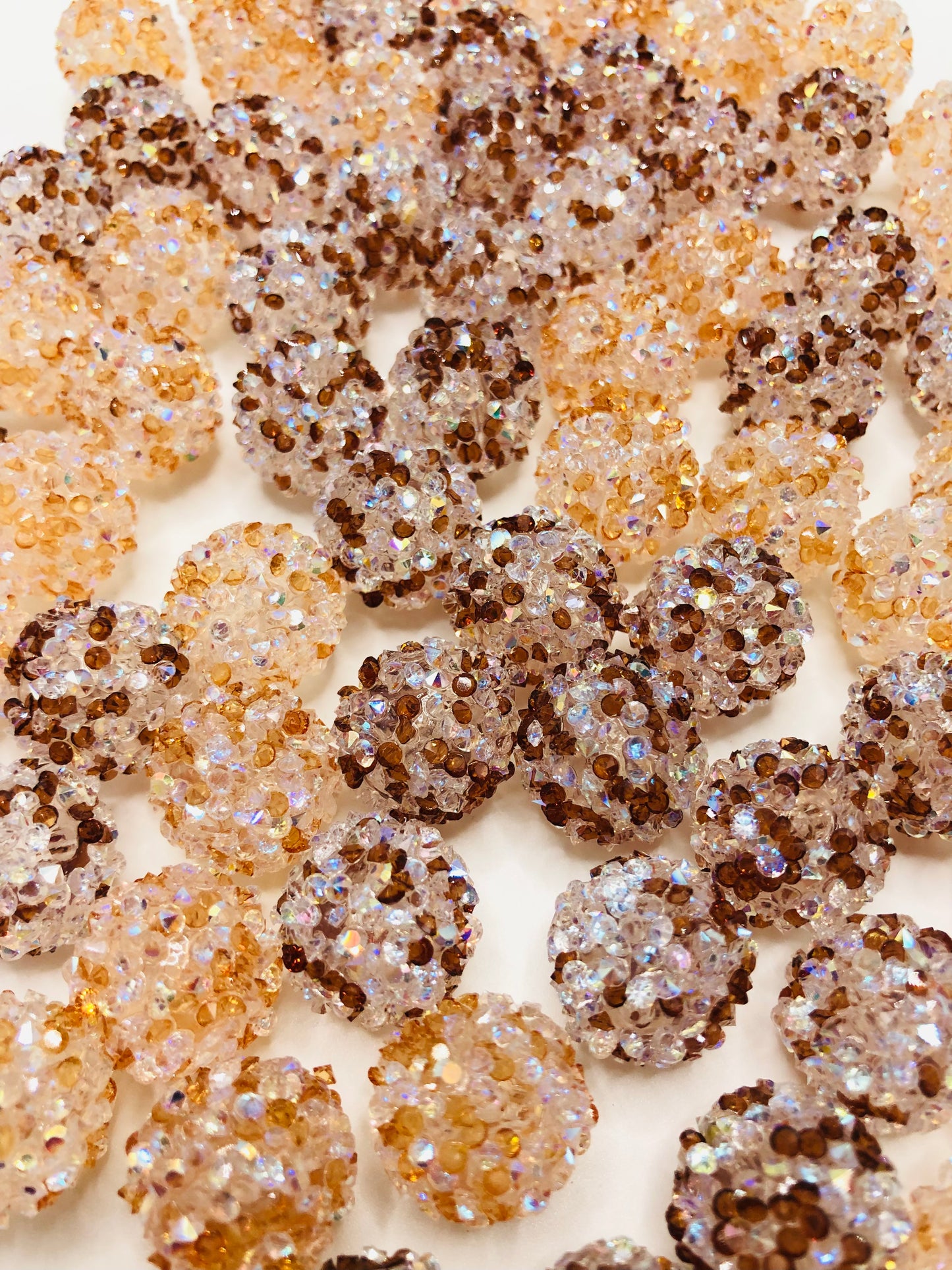 acrylic Sugar beads Brown series 16mm Random Mix