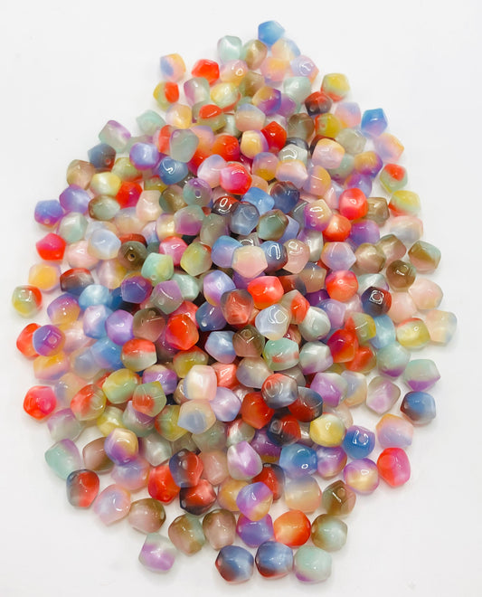 acrylic ombre Angular bead Imitation stone bead 10mm Random Mix