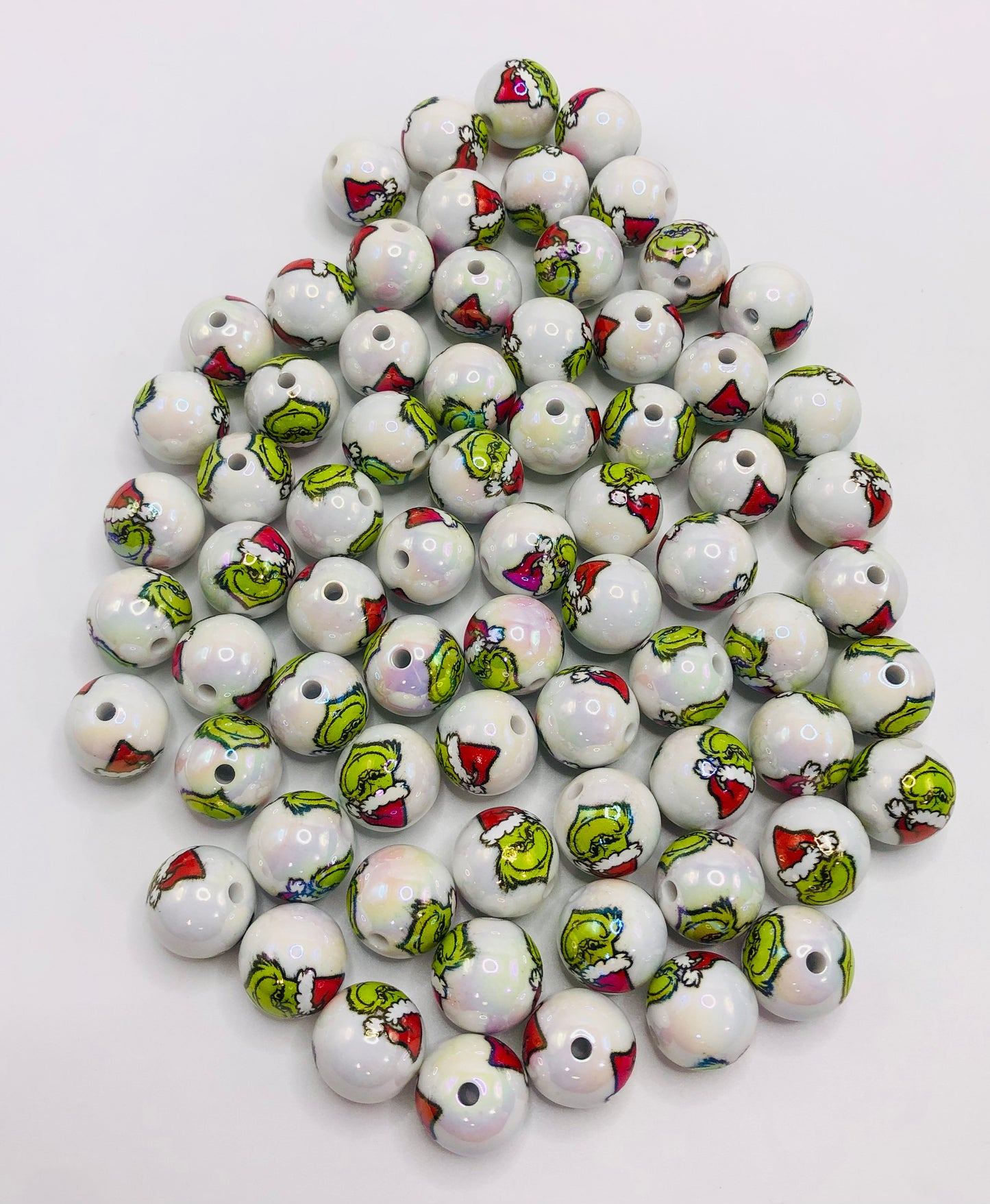 acrylic Christmas Snow monster Bead 16mm Random Mix