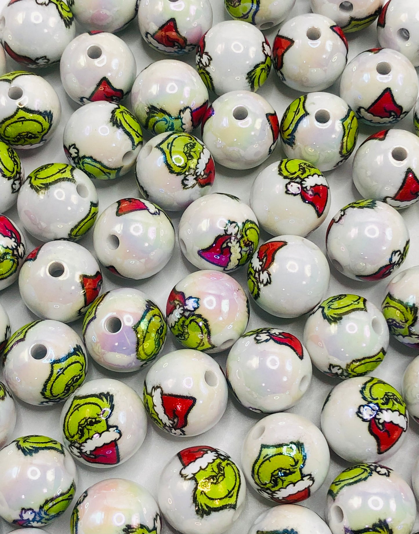 acrylic Christmas Snow monster Bead 16mm Random Mix