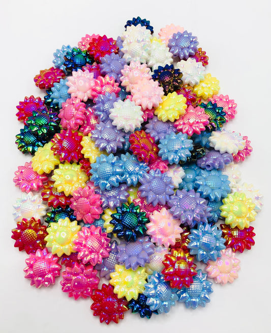 acrylic chrysanthemum UV Chroma Bead 20mm Random Mix