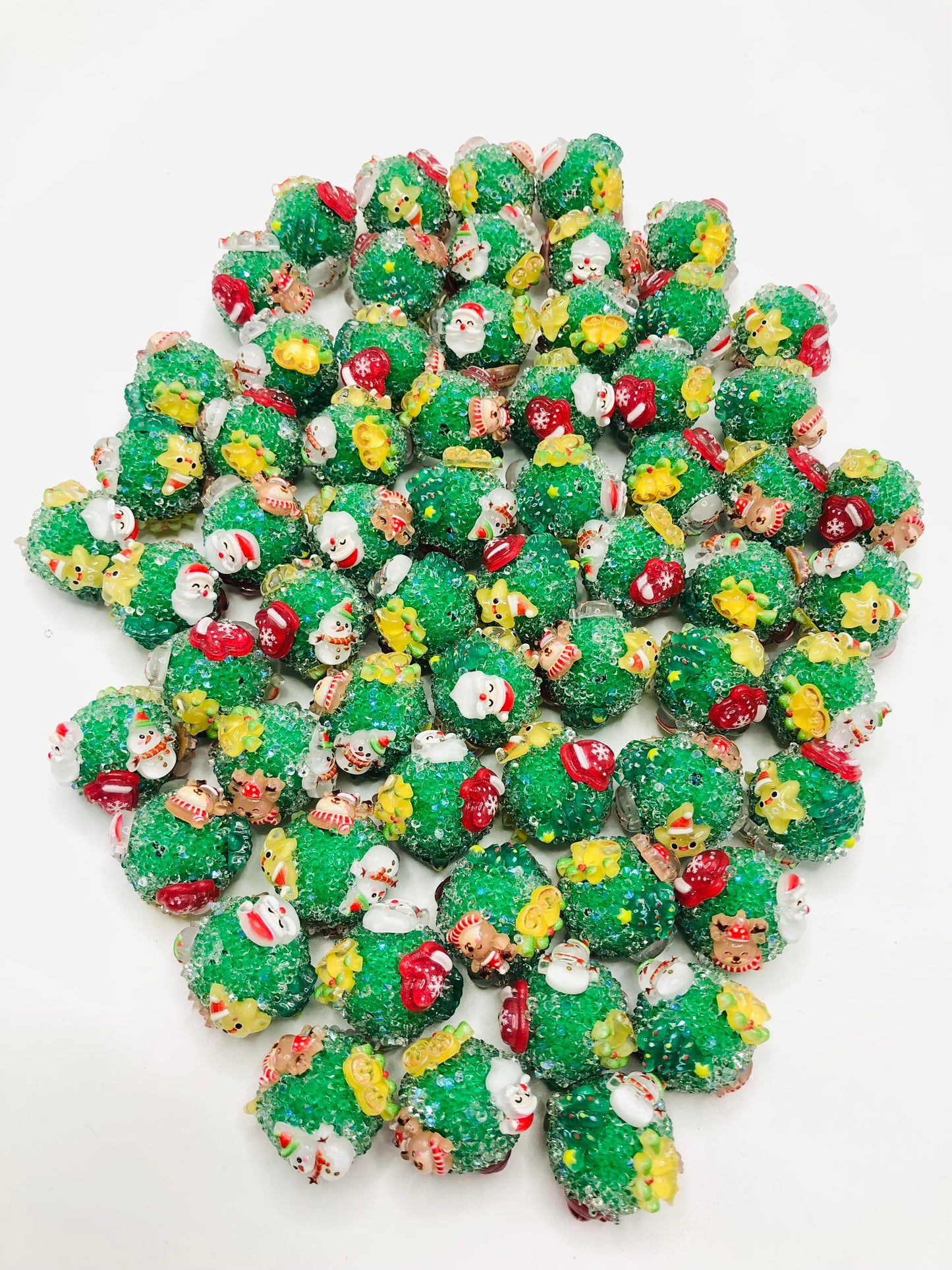 Christmas Bead Sugar beads Santa Claus Christmas tree 23mm  Random Mix