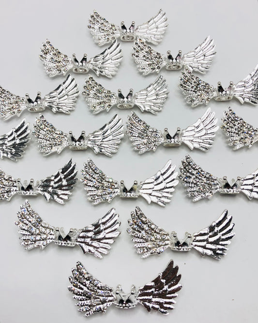 metal Angel wings spacer drill Double-sided wing crown 53mm Random Mix