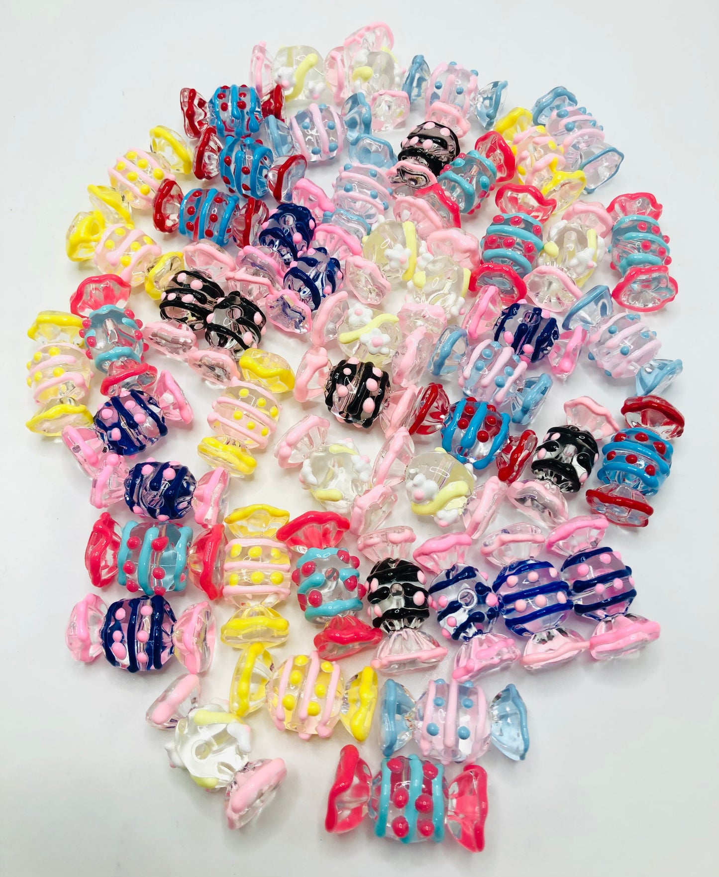 acrylic candy Hand-painted bead 30mm Random Mix