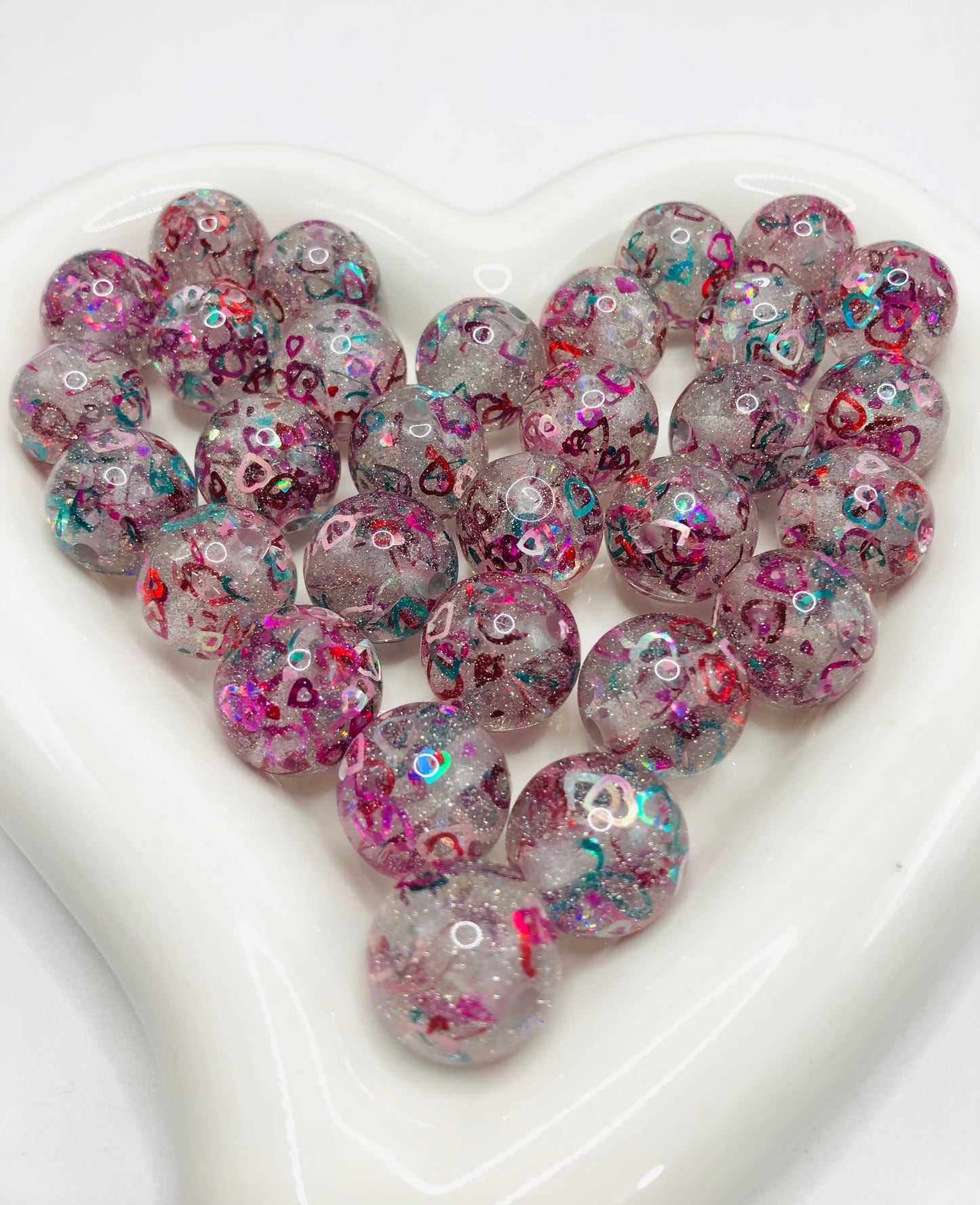 acrylic Star heart glitter loose sequin Chroma 16mm Random Mix