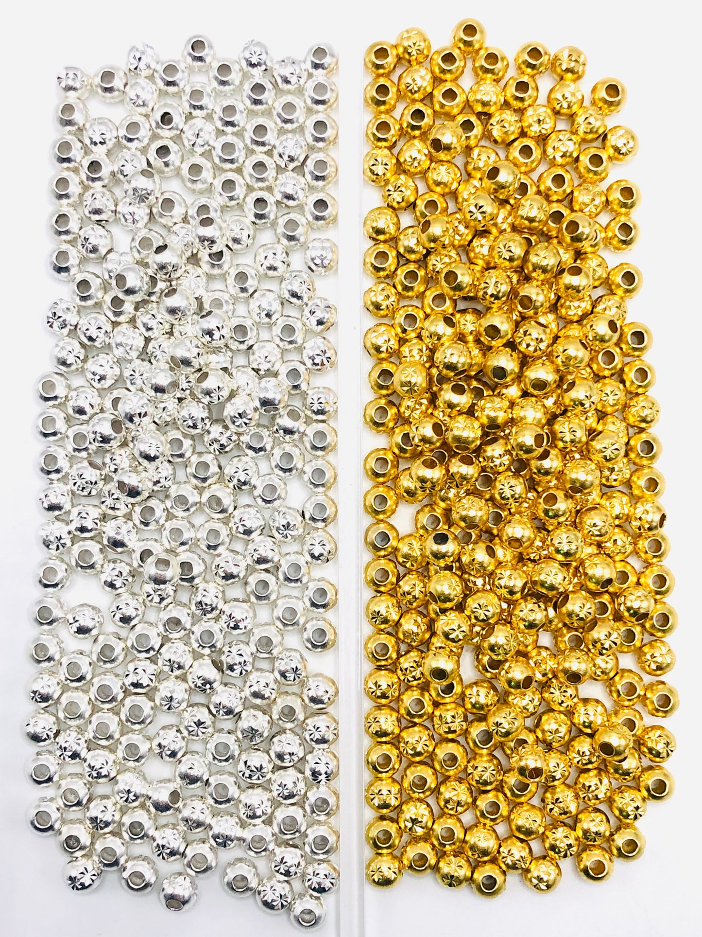 Metal hexagram Star spacer Gasket bead Gold and silver Metal bead 6mm Random Mix