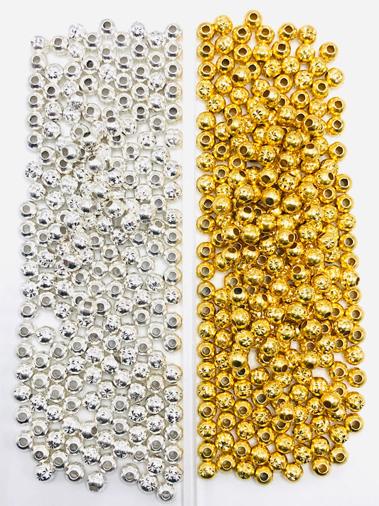 Metal hexagram Star spacer Gasket bead Gold and silver Metal bead 6mm Random Mix