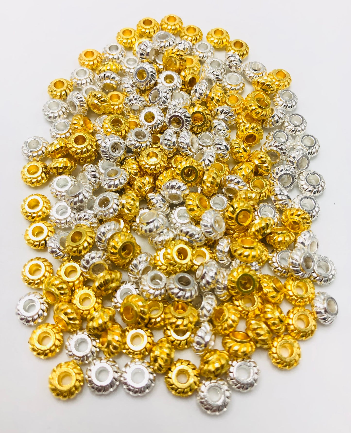 Metal gasket Space bead Alloy bead Lantern bead 5mm 6mm 7mm Random Mix