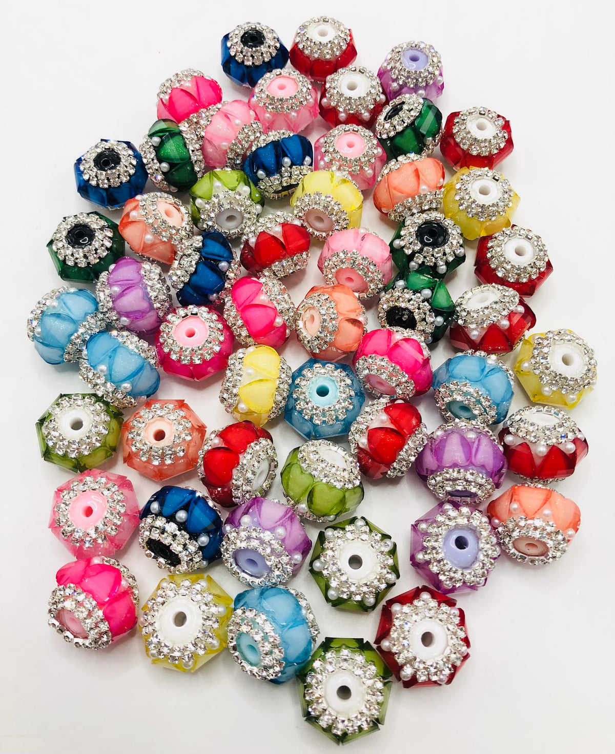 acrylic lantern heart Chain Pearl Heart-shaped rhinestone Bead Random ...