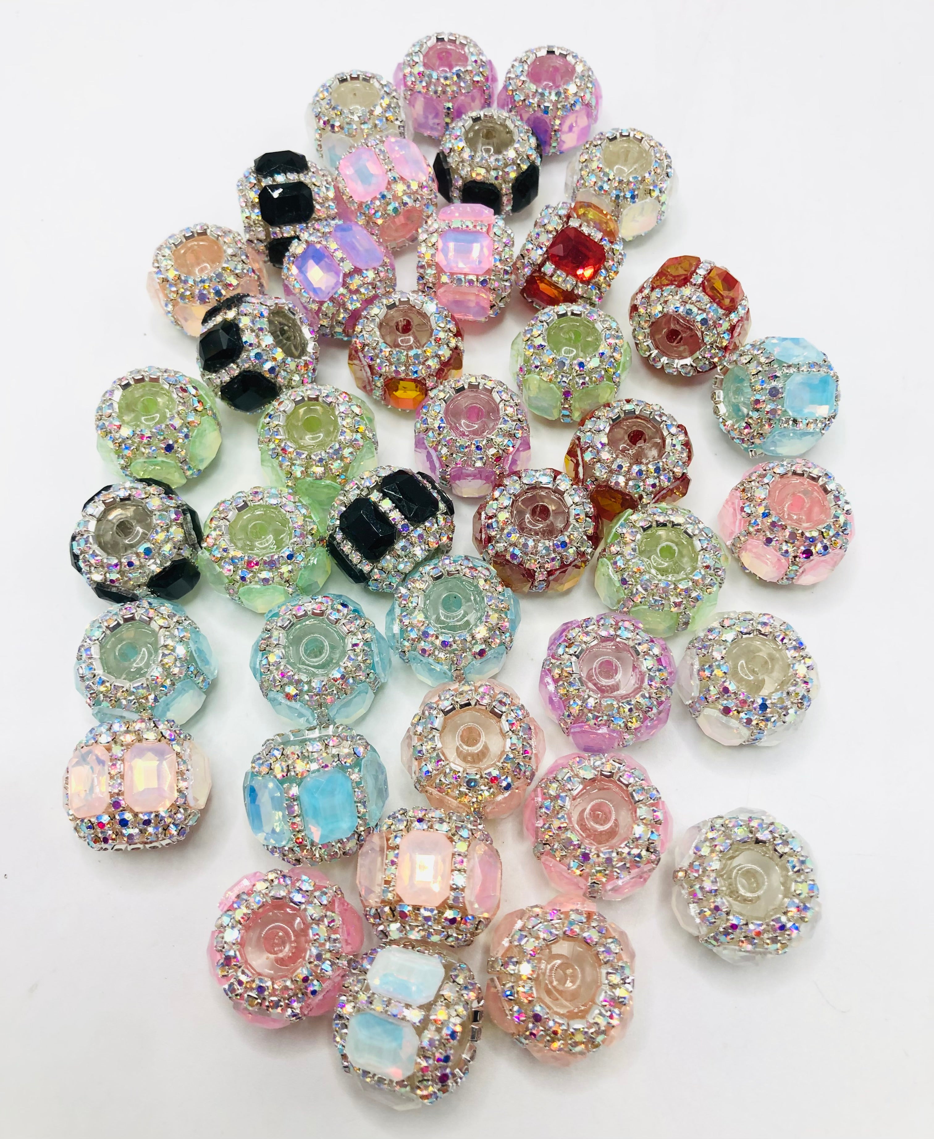 Rectangular Clear Multicolor Crystal with Double Layer Rhinestones ...