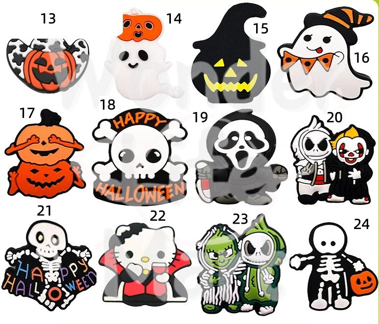 Silicone beads Halloween Series Skeleton Ghost Cartoon animation beads