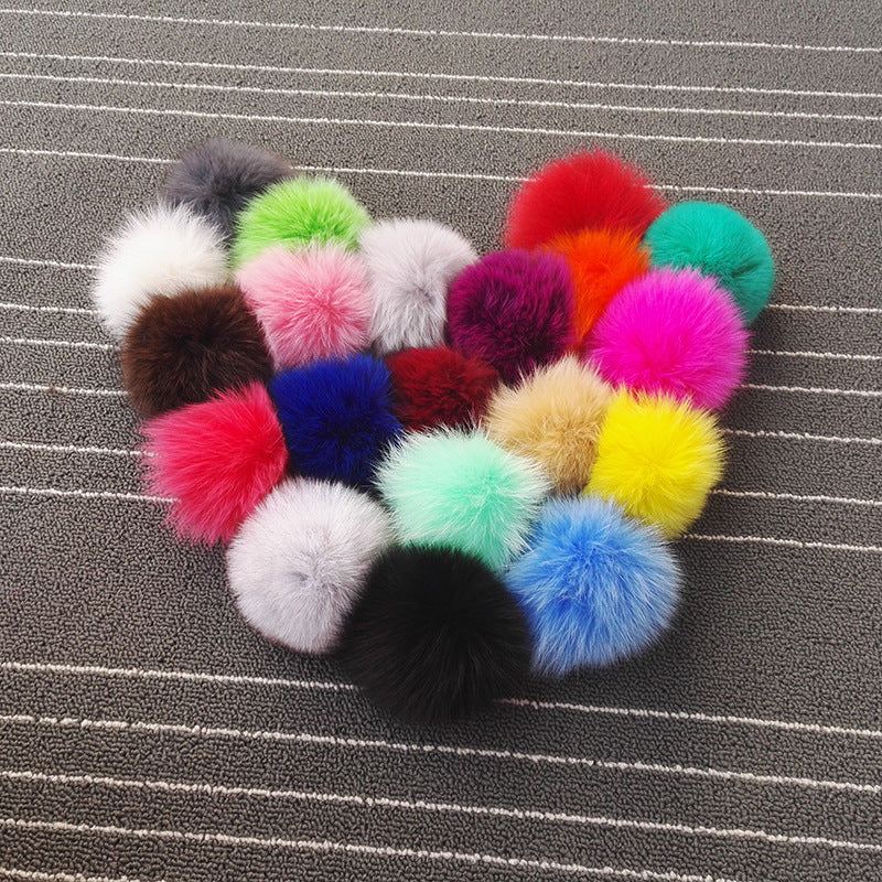 Fuzzy pendant Fuzzy ball diy pom pom Fox hair Random Mix 80mm